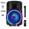 beFree Sound 12" Bluetooth Rechargeable Portable PA Party Speaker With Reactive LED Lights